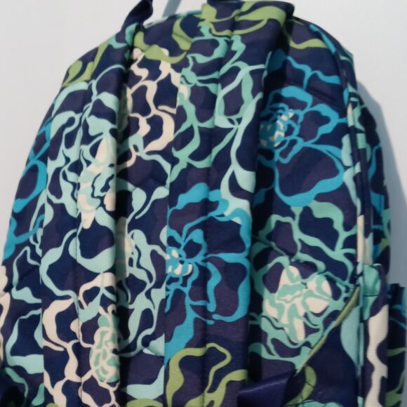Vera Bradley Blue Floral Katalina Pattern Backpack Adjustable Straps/ nwot - Picture 13 of 14